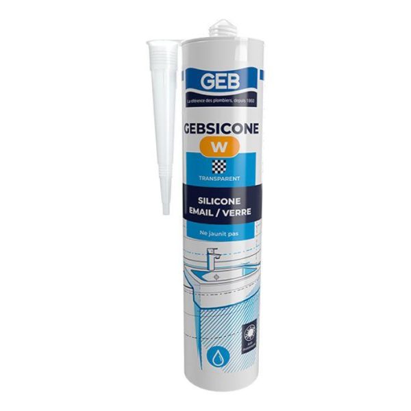 Mastic silicone Translucide GEBSICONE W joints sanitaires -
